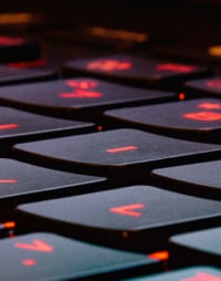 close-up of a laptop keyboard